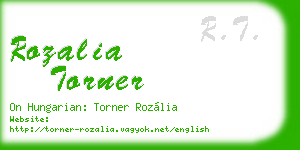 rozalia torner business card